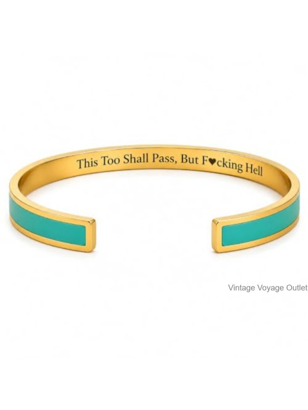 This Too Shall Pass Cuff Bracelet Engraved Inspirational Motivational Bangle